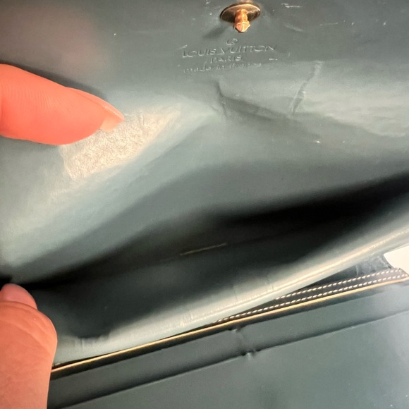 LOUIS VUITTON SUHALI Blue PORTE TRESOR Continental Wallet Pre Loved Condition - Picture 10 of 14